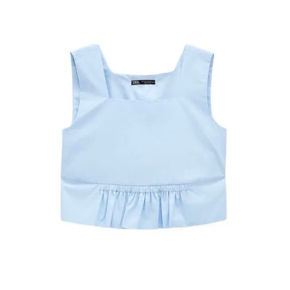 Zara Peplum Crop Top - Picture 2 of 3